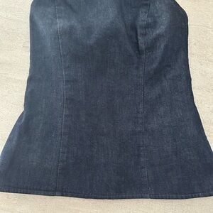 Zara Dark Blue Denim Top